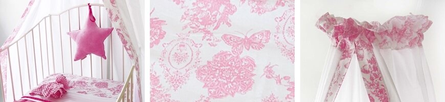 Toile Roze Vlinder - Cottonbaby