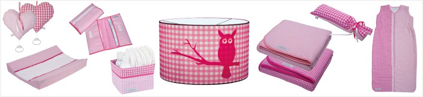 Roze klein ruitje - Little Dutch
