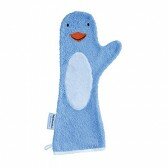 Baby shower glove douche handschoen blauwe pinguïn - Invented4Kids