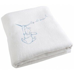 Fleece wiegdeken Silly Pooh blue - Anel