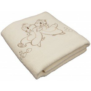 Fleece wiegdeken Knabbel en Babbel ecru - Anel