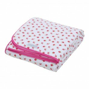 Wiegdeken Wit met kleine roosjes - Little Dutch