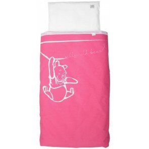 Dekenhoes wieg Silly Pooh pink - Anel