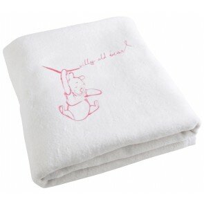 Fleece wiegdeken Silly Pooh pink - Anel