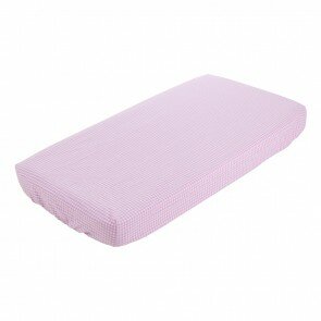 Hoeslaken ledikant Roze ruitje - Little Dutch