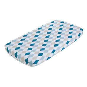 Hoeslaken ledikant Ruiten Mint & Beige – Little Dutch
