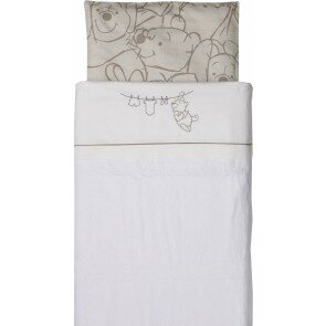 Wieglaken Pooh Bakkery brown borduur - Anel 
