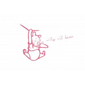 Muursticker middel Silly Pooh pink - Anel