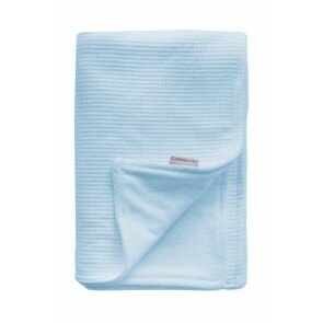 Wiegdeken Wafel / Velours Lichtblauw - Cottonbaby